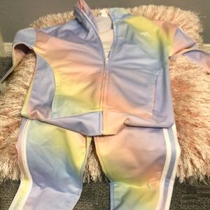 Little girl adidas sweat suit